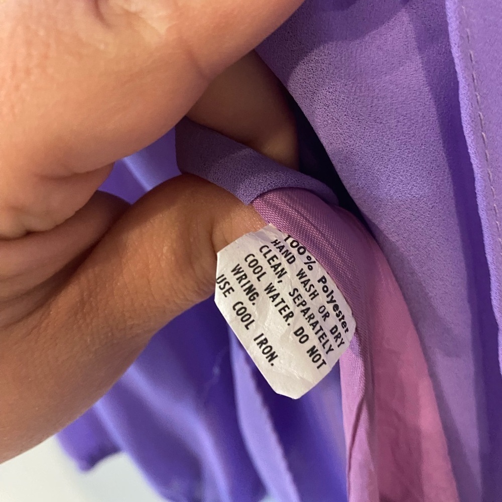 John’s Girl - Purple Tired ruffle midi dress - Picture 11 of 11